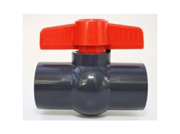 Válvula De Bola 32 Mm Con 2 Mangos Adhesivos De Pvc, U 10 Bar