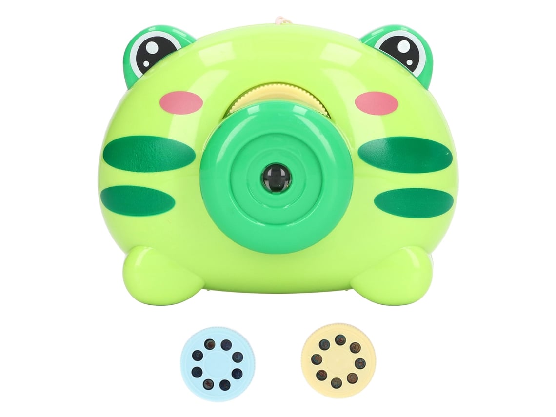 Ats câmara de Brinquedo Infantil com Projeção Simulada, Som e Luz, Visor com Imagens para Meninos e Meninas Rã