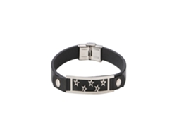 Pulseira De Metal Padrão De Pentagrama Com Botão De Pressão