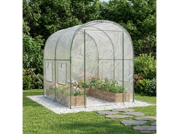 Vidaxl Estufa Com Estrutura 160 X 200 X 192,5 Cm Pvc Transparente