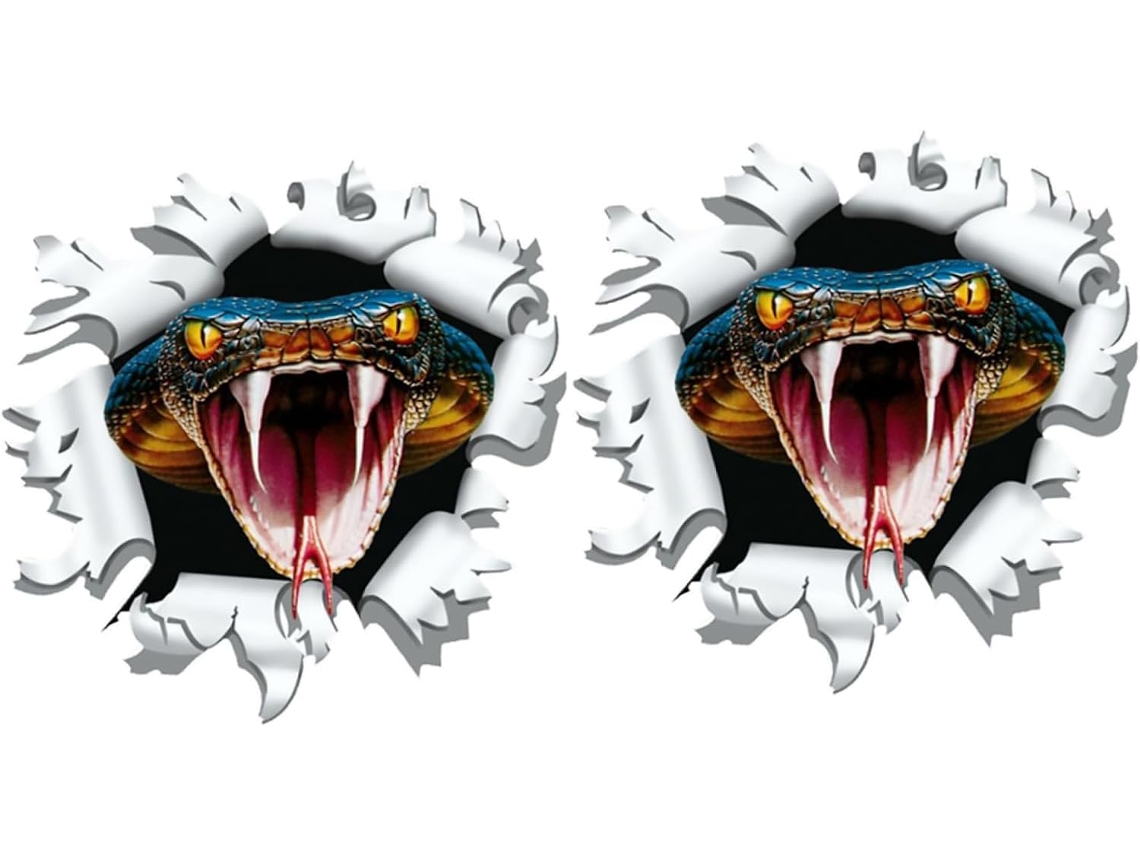 Conjunto De 2 Adesivos Refletivos Cobra Para Carro, Vinil Adesivo Uso