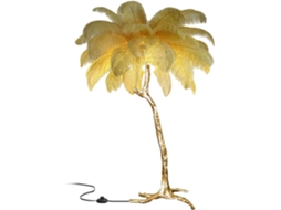 Luminária De Chão Com Penas Avestruz Naturais, Luminária De Chão Com Penas Resina, Luminária De Chão Moderna E Simples
