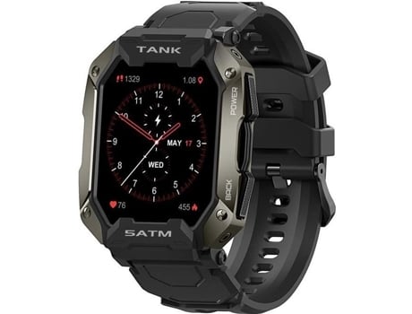 Smartwatch Esportivo 1,72 À Prova D'Água Anti-Perfuração 24 Modos Esportivos Preto