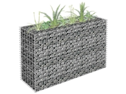 Vidaxl Canteiro Elevado/cesto Gabião 90x30x60 Cm Aço Galvanizado