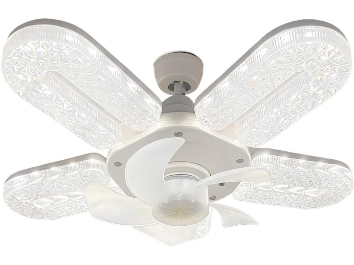 Luminária De Teto Com Ventilador - Lâmpada Led Efeito Cristal 30 Cm