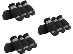 Conjunto Com 3 Pares De Botas Inverno Impermeáveis E Antiderrapantes Cães, Com Proteção Ajustável E Refletora