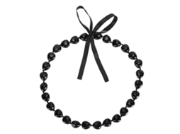 Collar De Nueces Kukui Para Graduación Con Lazo De Ribbon Símbolo De Buena Suerte Negro