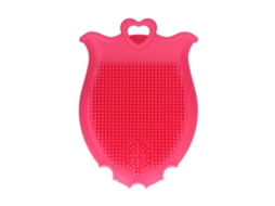 Mali escova de Banho para Bebê Macia com Design Duplo Limpeza e Massagem Cabelo Couro Cabeludo Rosa