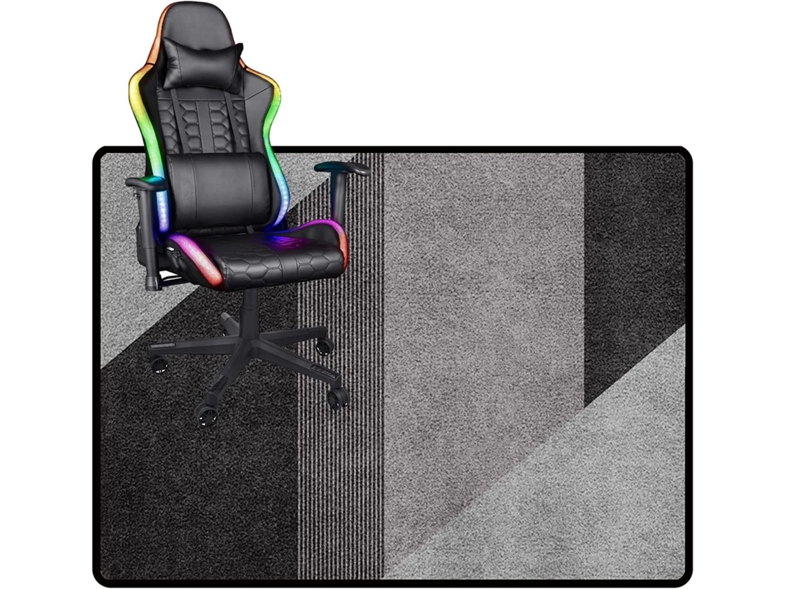Tapete Cadeira Gamer Escritório Antiderrapante Carpete Retangular Jogos, Escritório, Carpete,