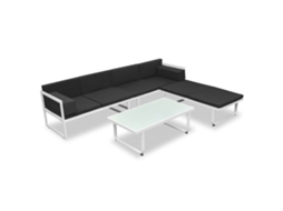 Garden Sofa Set, Garden Sofa Sets Vidaxl Preto Alumínio (n/a)