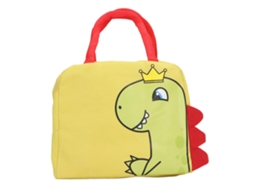 Lancheira térmica à prova d'água de grande capacidade, ideal para escola, trabalho e escritório, com design de dinossauro amarelo Aquaforge.