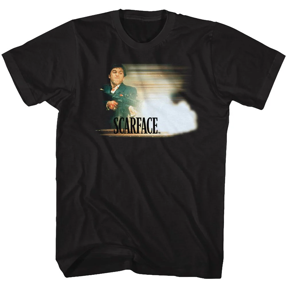 Unisex Adult T-shirt Rockinstone Scarface Movie Glowy Dude Black Sizexl
