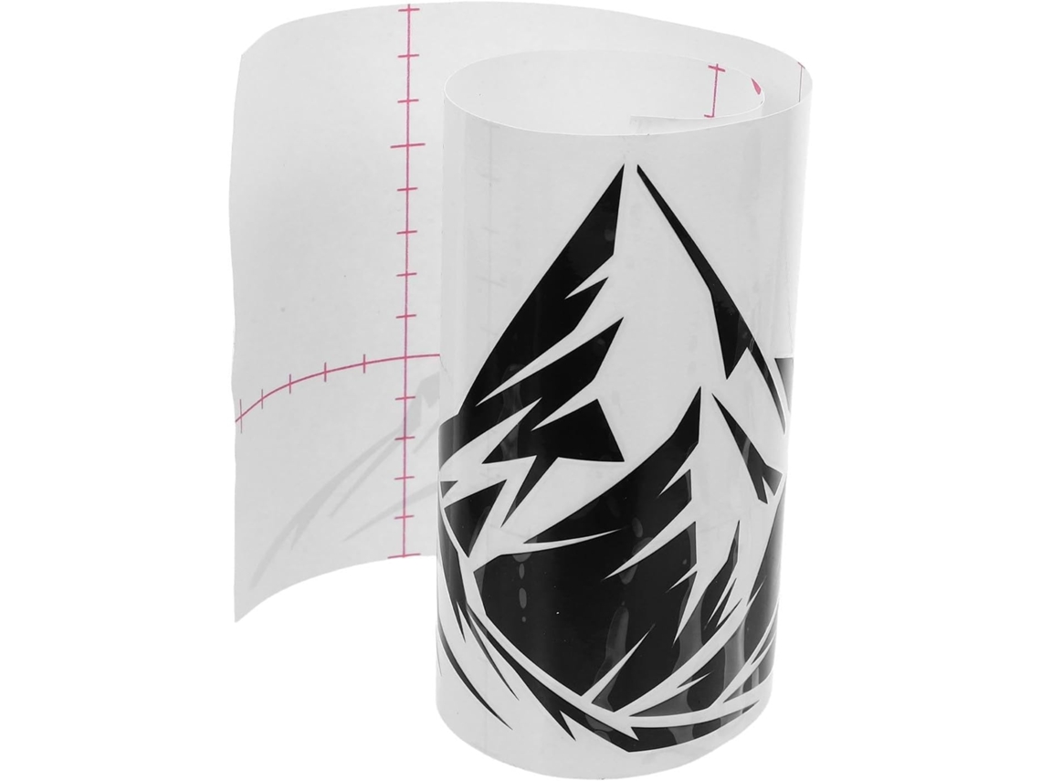 Adesivos automotivos com estampas de montanhas em PVC preto, decalques externos.