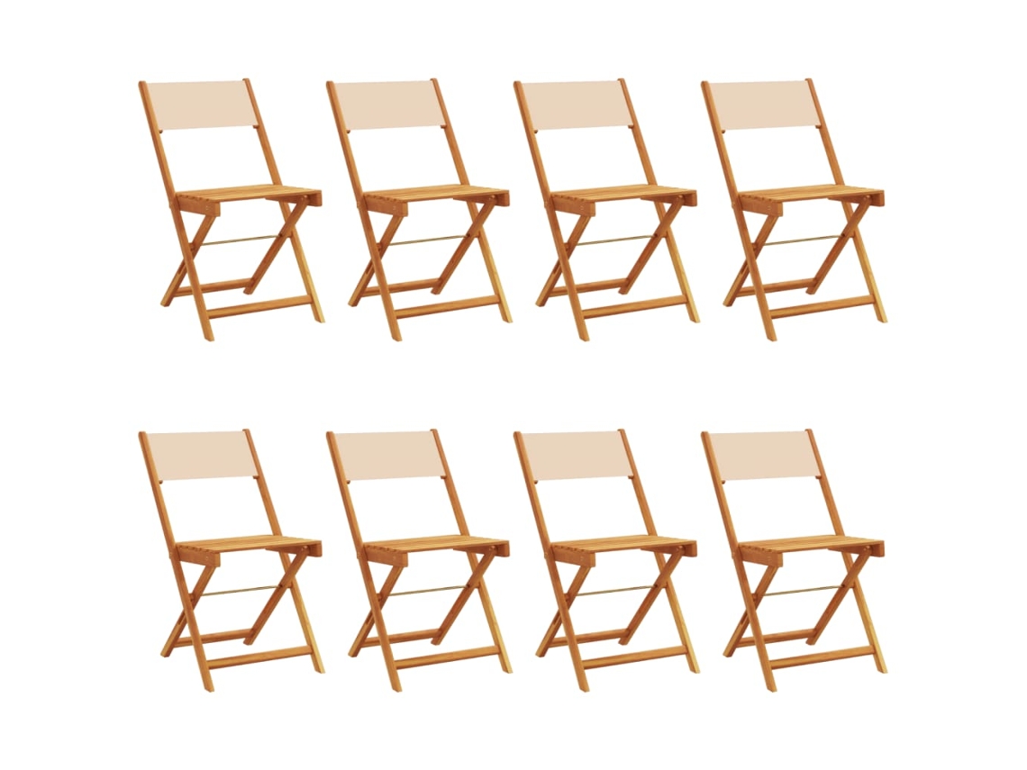 Folding Chair, Folding Chairs Vidaxl Bege Madeira (n/a)