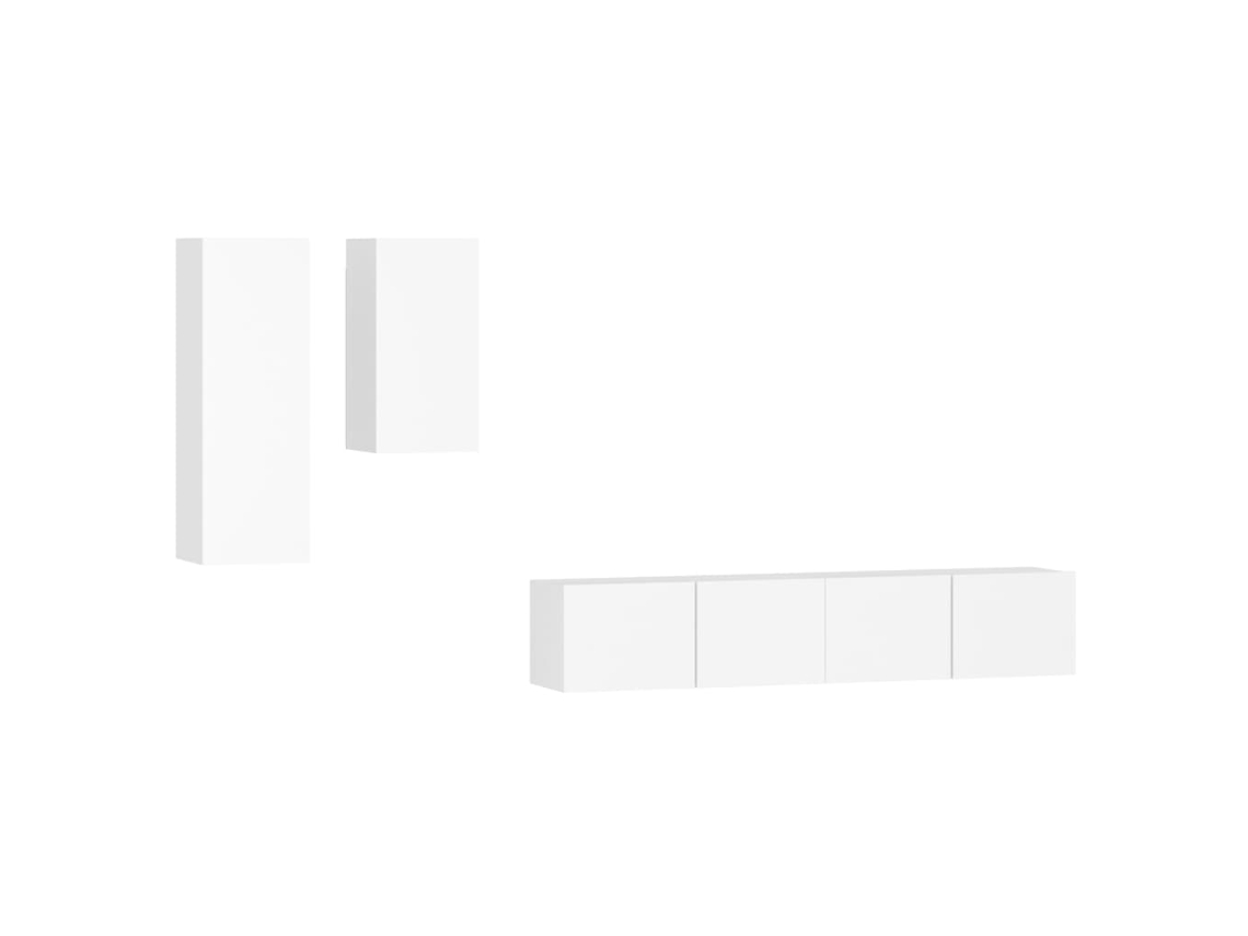 Tv Cabinet Set, Tv Cabinet Sets Vidaxl Branco Madeira Processada (n/a)