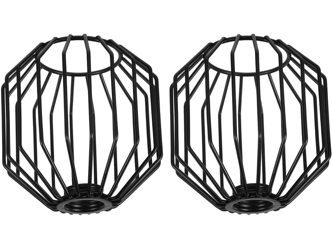 Conjunto De 2 Gaiolas De Arame Vintage Para Pássaros, Para Pendurar - Estilo Industrial Retrô
