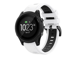 Bracelete para Garmin Forerunner 935 22Mm Pulseira de Relógio de Silicone Esportivo de Duas Cores Branco-Preto VENISYMLIS