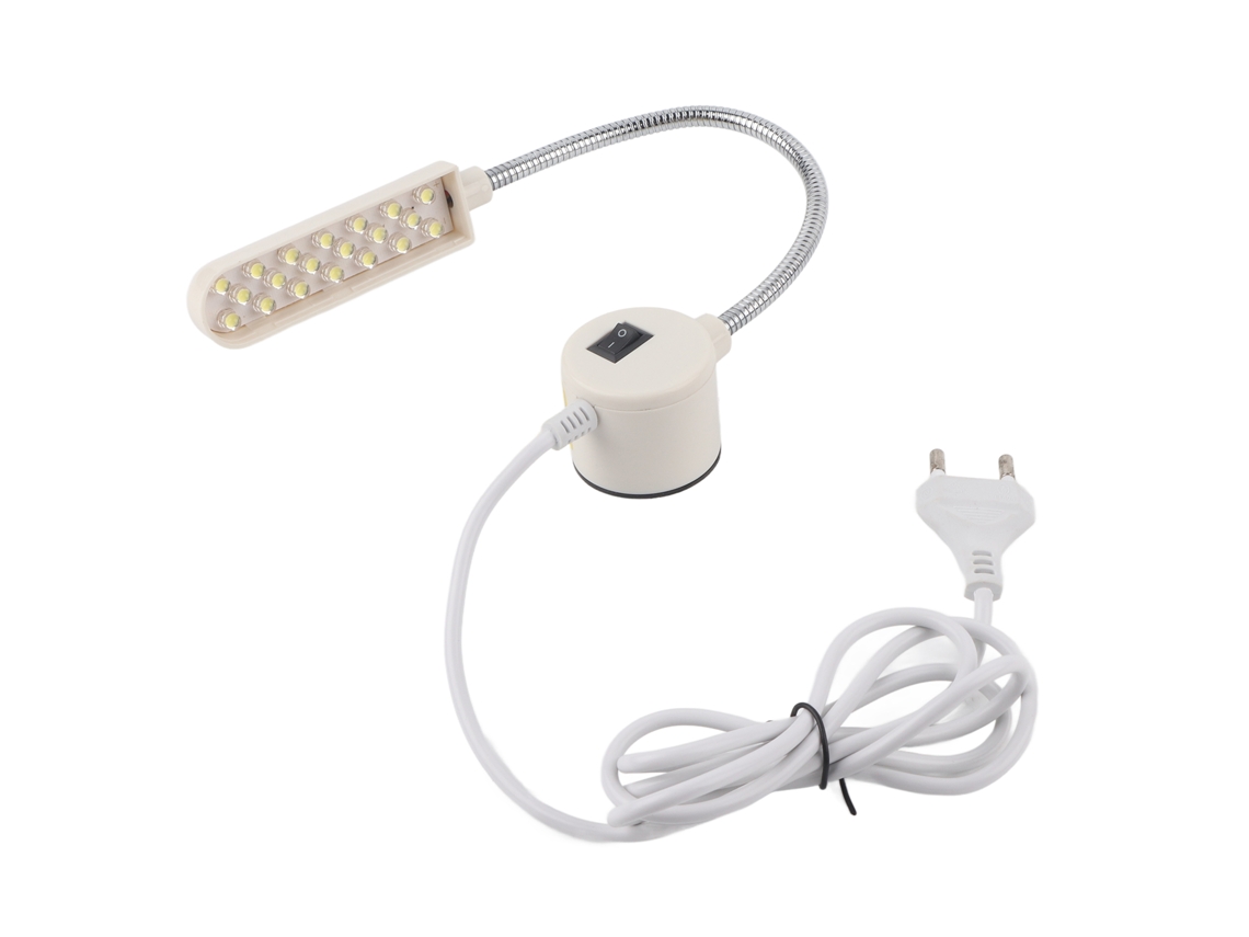 Lâmpada de Trabalho Led com Pescoço de Ganso para Máquina de Costura 20 Leds Econômica