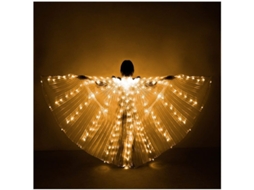 Capucha De Borboleta Com Asas De Led Dourada Para Adultos, Propriedades Fluorescentes Para Festas De Halloween, Decoração E Performances