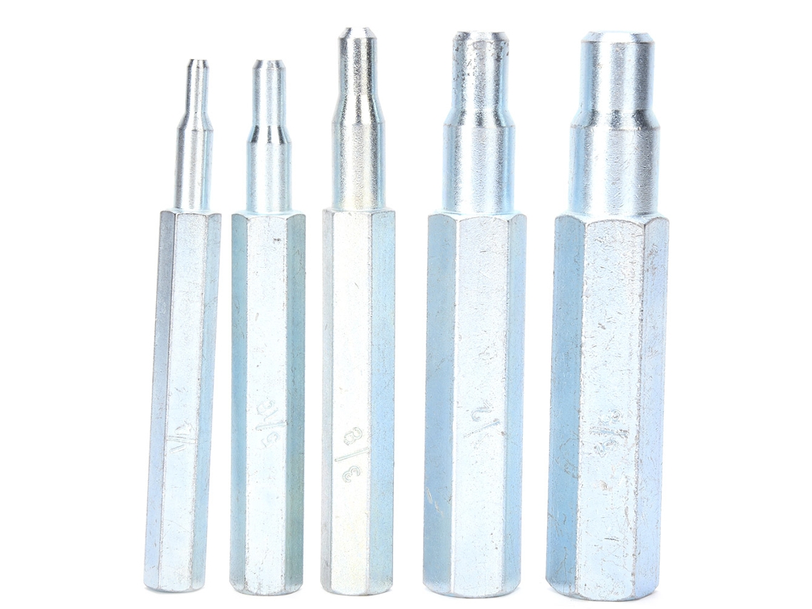 Kit De Punzones De Remachado Ct-193 5 Piezas Acero Aleado Herramienta De Remachado 1/4~5/8in Para Cobre Y Aluminio