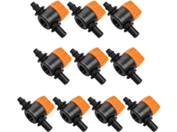Conjunto De 10 Mini Válvulas Irrigação Impermeáveis Plástico 4/7 Para