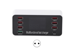 2026zentro-estação De Carregamento Inteligente 8 Portas Com Display Led Qc3.0 Pd 60w