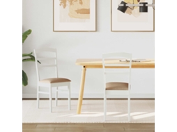 Vidaxl Cadeira De Jantar 2 Pcs Branco E Marrom