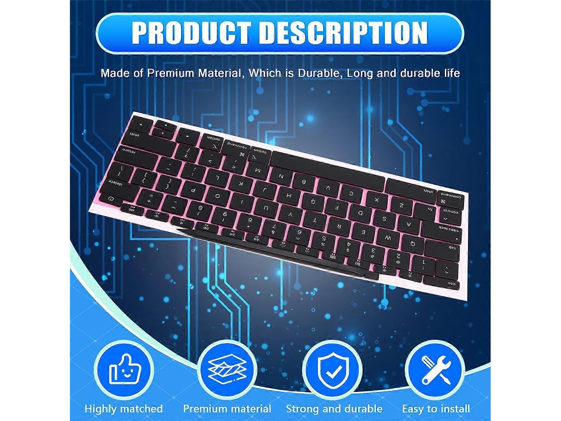 Botões Do Teclado A1708 Para Pro 13 Polegadas A1708 Slowmoose
