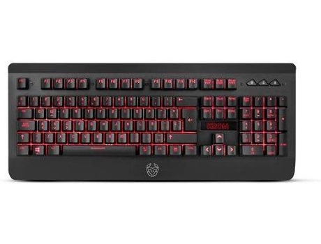 Teclado Gaming NOX Krom Khybrid em Preto — Com fio USB | Mecânico | Layout Português | Iluminado