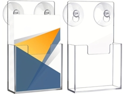 Para Documentos Com Ventosa Em Acrílico De Panfletos Para Documentos, Brochuras, Gokoco (2 Peças)