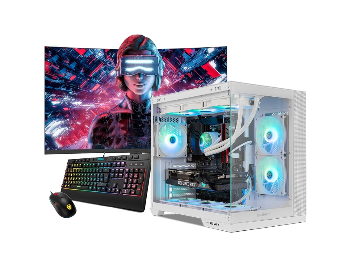 Desktop Gaming Astraneo Branco Amd Ryzen 9 5950x/16gb Ddr4/480gb Ssd/rtx 5080/ Monitor 27" / Windows 11