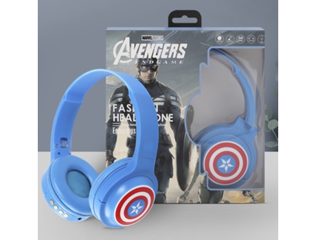 Auscultadores Bluetooth SENLIN Marvel Capitão América5.0 Universal Sem Fio