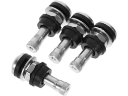 Conjunto De 4 Peças De Extensão De Válvula Para Pneus Sem Câmara, Em Cobre E Borracha.
