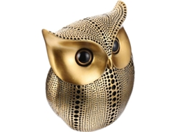 Estátua de Coruja Nova Line, Resina, Dourada, Decoração | S/MARCA