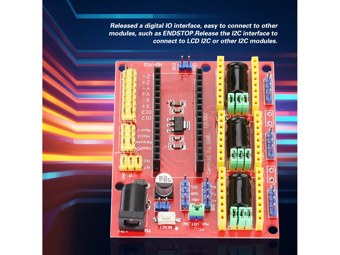 Laxiscreed Placa De Expansão Para Cnc E Impressora 3d Com Driver A4988, Ideal Para Melhorias E Ampliações