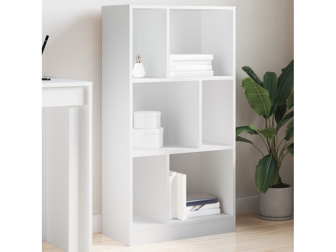Vidaxl Estante 57x28,5x107,5 Cm Derivados De Madeira Branco