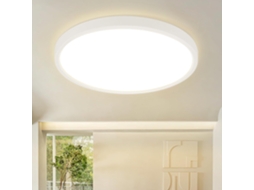 Nettlife Candeeiro De Teto Led Do Casa De Banho Candeeiro De Teto Ø30 Cm Lâmpada Do Quarto Redonda Branca 24 W Lâmpada Do Corredor 3000 K