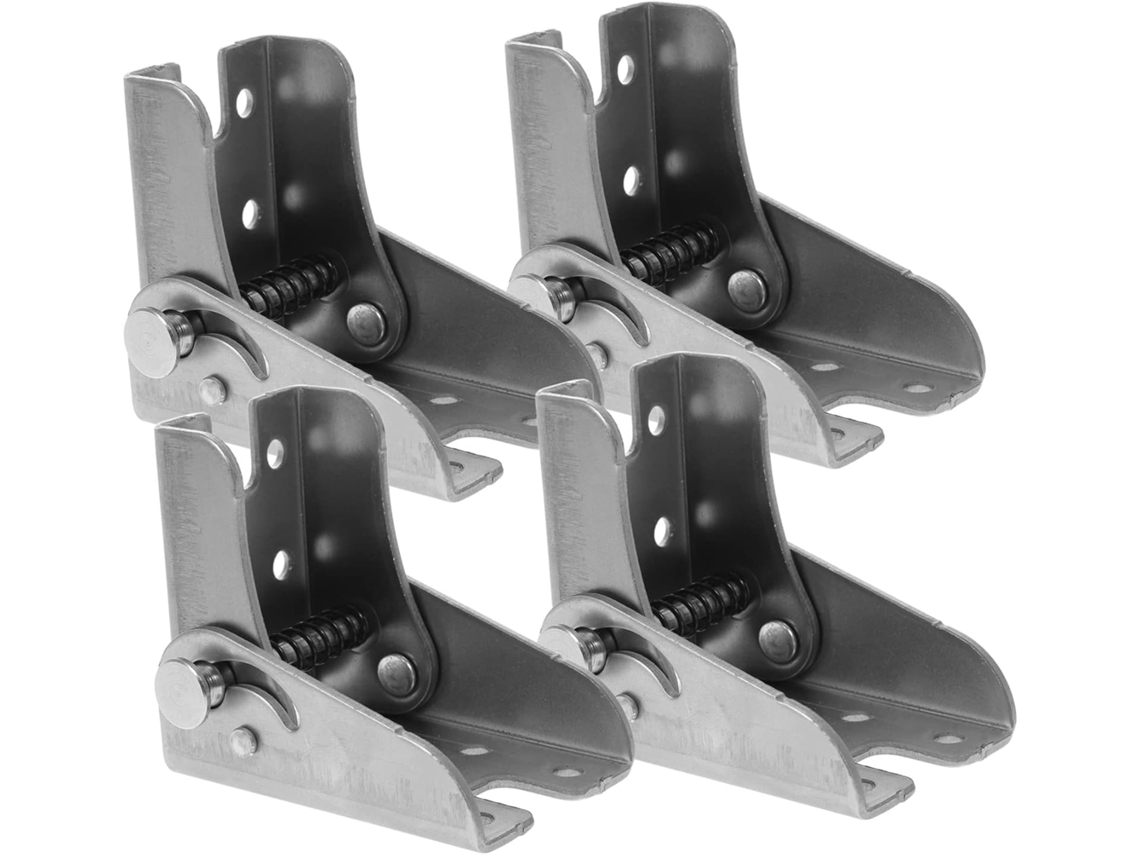 Conjunto De 4 Dobradiças Travamento Automático 90 Graus Para Móveis,