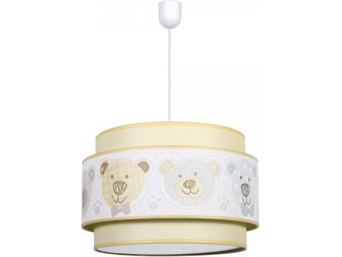 Candeeiro de Teto FABRILAMP Panda (Amarelo - E27 - 60 W - Tecido)