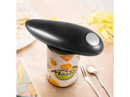 Abridor de latas automático com borda lisa e ímã, toque exclusivo para usuários, eletrodoméstico de cozinha sem esforço Preto Hexinyigjly