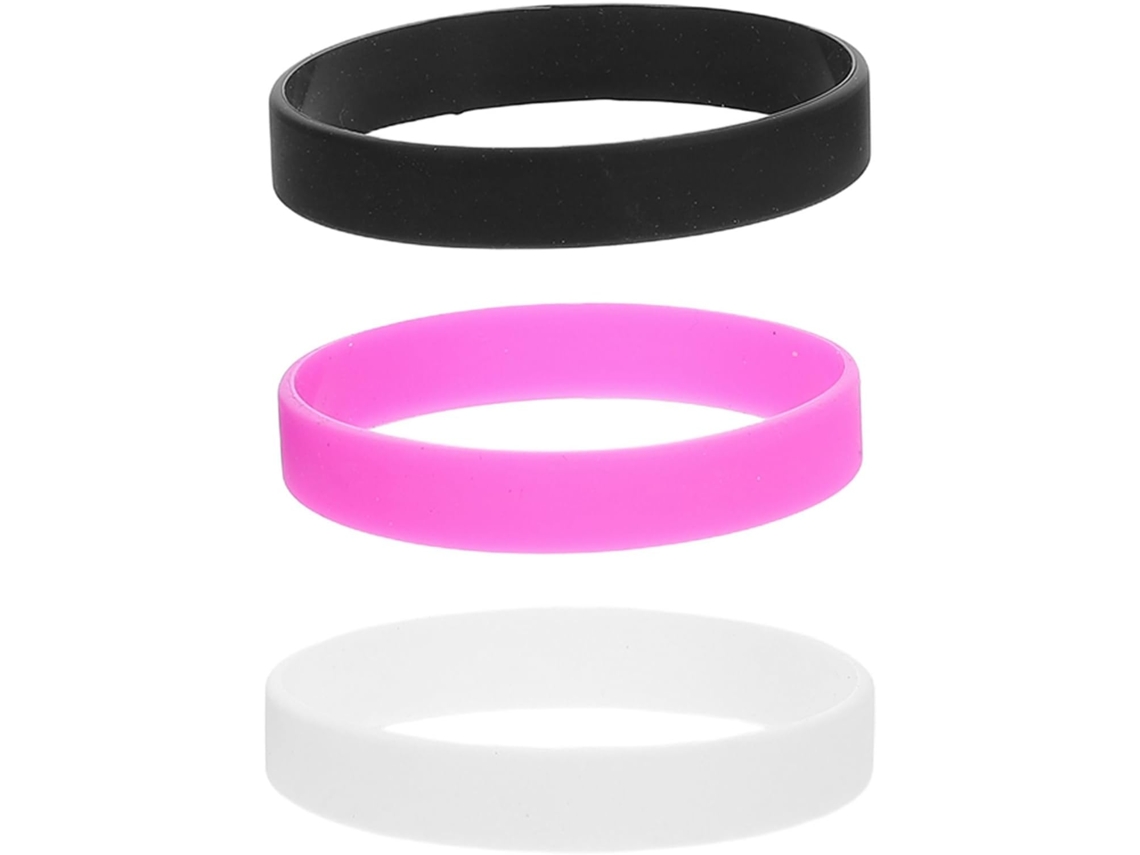 Pulseira esportiva de silicone macio, 3 peças elásticas