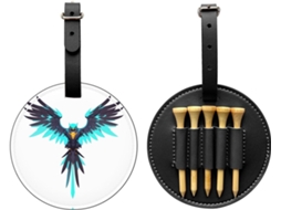 Bolsa para Tees de Golfe Black Circuit Hawk Emblem, Fácil de Transportar | S/MARCA