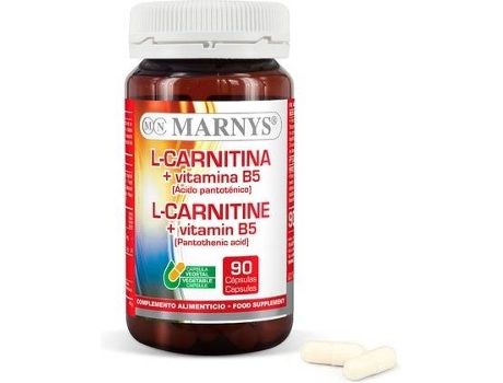 marnys l-carnitina vitamina b5 cap 90& 39 Suplemento Alimentar Com B (90 cápsulas) Leber