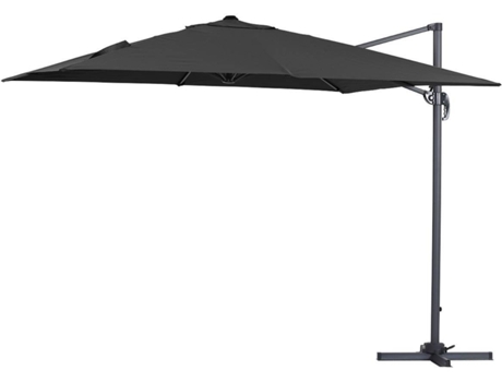 Guarda-sol HABITAT ET JARDIN Sun 3 (Preto - Alumínio e Poliéster - 3x3 m)