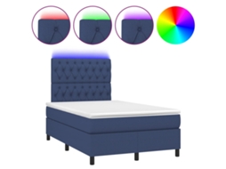 Box Spring Bed, Box Spring Beds Vidaxl Azul Tecido (120 X 190 Cm)