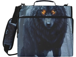 Pasta Organizadora Com Zíper Cool Wolf Wildlife, 3-argolas, Ideal Escola E Trabalho, Em Poliéster Resistente À Água