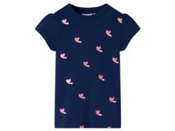 T-shirt Infantil Azul-escuro 116