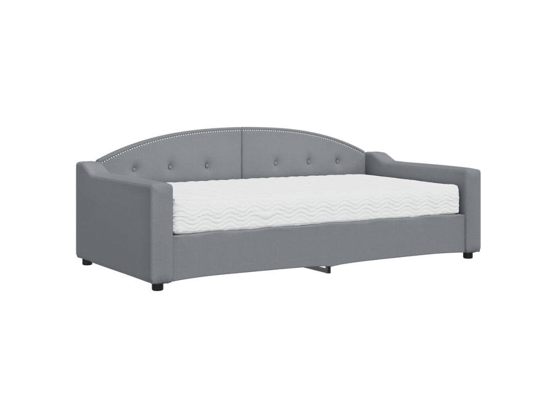 Sofá cama com Colchão 90x190 Cm Tecido Cinzento claro MAISON EXCLUSIVE