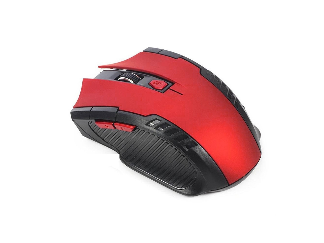 Mouse Sem Fio 2.4g Com 6 Botões, Sensor Óptico, Rolagem Lateral, Ideal Para Laptop E Pc Gamer Red Viewleaf