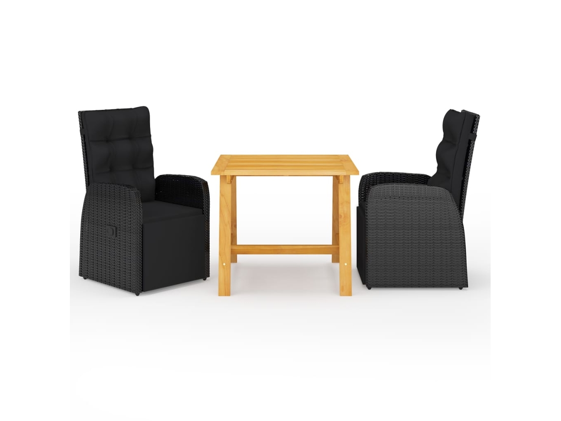 Dining Set, Dining Sets Vidaxl Preto Rattan / Vime (n/a)